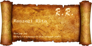Reszegi Rita névjegykártya